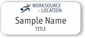 (image for) (New Logo) Worksource Standard White badge