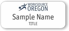 (image for) (New Logo) Worksource Oregon Standard White badge