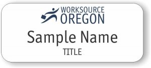 (image for) (New Logo) Worksource Oregon Standard White badge