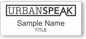 (image for) UrbanSpeak Standard White Square Corner badge