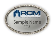 (image for) RCM National Realty Oval Bling Silver Other badge