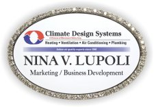 (image for) Climate Design Systems Oval Bling Silver Other badge