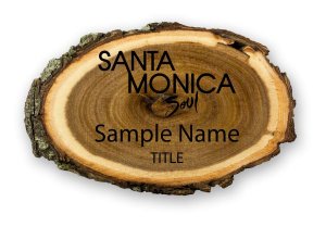 (image for) Santa Monica Travel & Tourism Log Laser Engraved badge