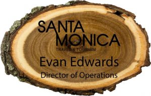 (image for) Santa Monica Travel & Tourism Log Laser Engraved badge