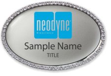 (image for) "Neodyne Biosciences, Inc. Oval Bling Silver badge"