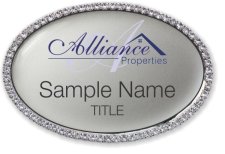 (image for) Alliance Properties Oval Bling Silver badge