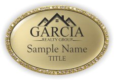 (image for) Garcia Realty Group Oval Bling Gold badge