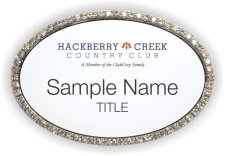 (image for) Hackberry Creek Country Club Oval Bling Silver Other badge