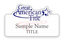 (image for) Great American Title Company Shaped White badge
