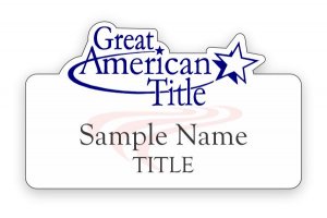 (image for) Great American Title Company Shaped White badge