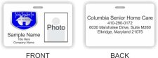 (image for) Columbia Senior Home Care, LLC Photo ID Horizontal Double Sided badge