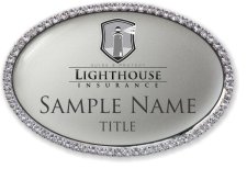 (image for) Lighthouse Insurance of Florida Oval Bling Silver badge