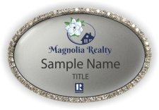 (image for) Magnolia Realty Oval Bling Silver badge