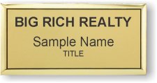 (image for) Big Rich Realty Executive Gold Badge, Black Text