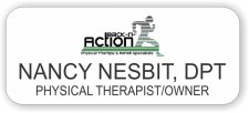 (image for) Back-n-Action Physical Therapy & Rehab Specialists White Rounded Corners badge