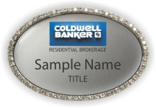 (image for) Coldwell Banker Brokerage Oval Bling Silver badge