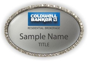 (image for) Coldwell Banker Brokerage Oval Bling Silver badge