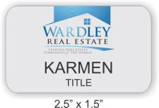 (image for) Wardley Real Estate Silver Round Corners badge