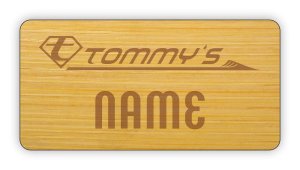 (image for) Tommy\'s Standard Bamboo Laser Engraved badge