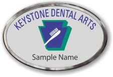 (image for) Keystone Dental Arts Oval Prestige Polished badge
