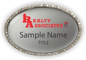 (image for) Realty Associates Oval Bling Silver badge