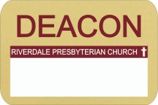 (image for) Riverdale Presbyterian Church Shaped Gold badge