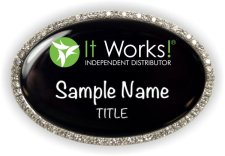 (image for) It Works! Oval Bling Silver Other badge