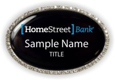 (image for) Homestreet Bank Oval Bling Silver Other badge