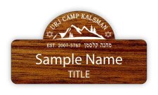 (image for) URJ Camp Kalsman Shaped Bloodwood badge