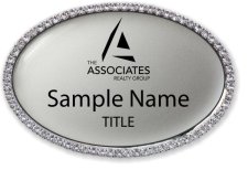 (image for) The Associates Realty Group Oval Bling Silver badge