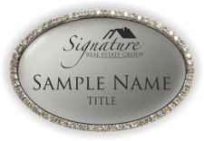 (image for) Signature Real Estate Group Oval Bling Silver badge