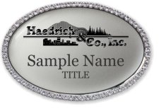 (image for) "Haedrich & Co., Inc. Oval Bling Silver badge"