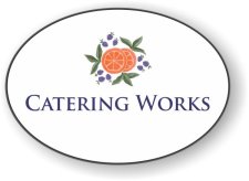 (image for) Catering Works, Inc. Oval White badge