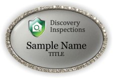 (image for) Discovery Inspections, LLC Oval Bling Silver badge