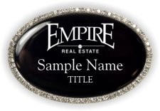 (image for) Empire Real Estate Oval Bling Silver Other badge