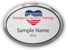(image for) Emergency Medical Training Oval Executive Silver Other badge