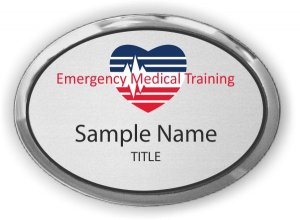 (image for) Emergency Medical Training Oval Executive Silver Other badge