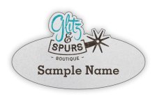 (image for) Glitz & Spurs Shaped Silver badge