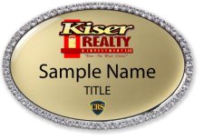 (image for) Kiser Realty Oval Bling Silver Other badge