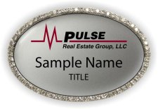 (image for) Pulse Real Estate Group Oval Bling Silver badge