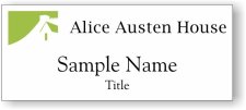 (image for) Alice Austen House Standard White Square Corner badge