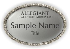 (image for) Allegiant Real Estate Group, LLC Oval Bling Silver badge
