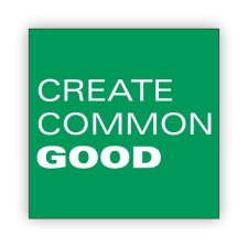 (image for) Create Common Good Shaped White badge
