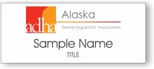(image for) Alaska Dental Hygienists' Association Standard White Square Corner badge