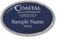 (image for) Coastal Properties Group International Oval Bling Silver Other badge