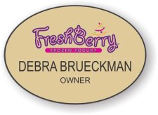 (image for) Freshberry Frozen Yogurt Cafe Oval Gold badge
