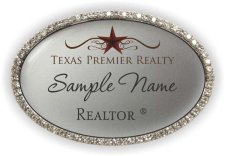 (image for) Texas Premier Realty Bling Silver badge