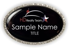 (image for) HD Realty Team Oval Bling Silver Other badge