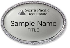 (image for) Sierra Pacific Real Estate Oval Bling Silver badge