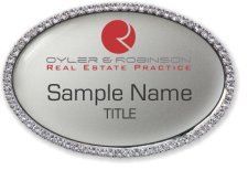(image for) Oyler & Robinson Real Estate Practice Oval Bling Silver badge